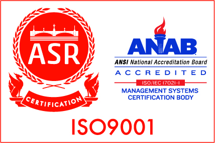 ASR CERTIFICATION／ANAB ACCREDITED ISO9001